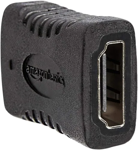 Vista 4 de Amazon Basics Adaptador acoplador HDMI hembra a hembra (paquete de 2), 29 x 22mm, negro