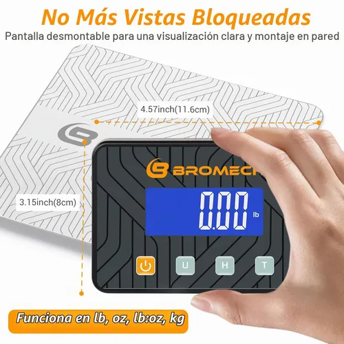 Vista 3 de Básculas Postales para Envío de Paquetes 440lb Báscula de Correo Digital Heavy Duty Alta Precisión 0.35oz Báscula de Franqueo con Pantalla Separada