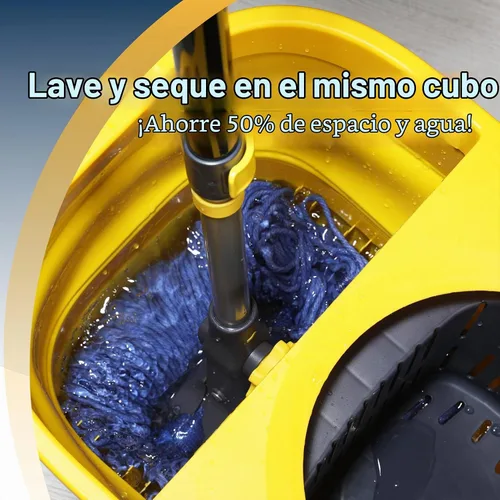 Vista 9 de Yocada Trapeador húmedo de hilo con extremo en bucle de algodón resistente
