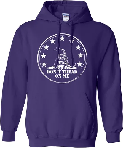 Vista 5 de zerogravitee Sudadera con capucha para adultos Don't Tread On Me en 9 colores Negro