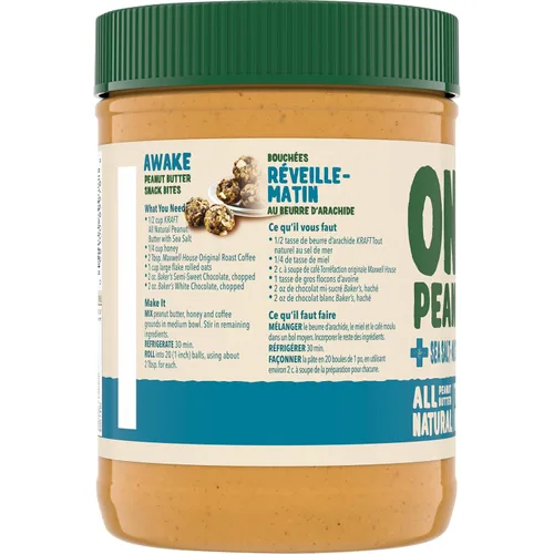 Vista 10 de Kraft Mantequilla de maní natural con sal marina 26.46 oz 26.5oz {Importado de Canadá}