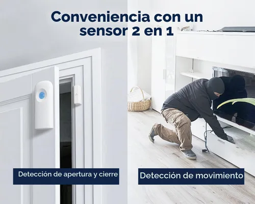 Vista 3 de tolviviov Sistema de alarma inalámbrico, sistema de alarma de puerta para seguridad del hogar, alertas de aplicaciones inteligentes, kit de 7