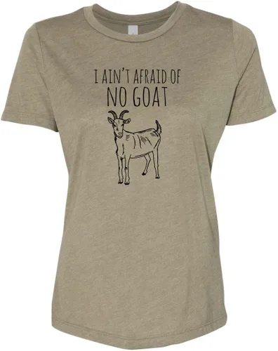 Vista 7 de Cute Women's Screen Printed Crew Neck Tee, Shirts With Sayings, Dusty Blue or Olive