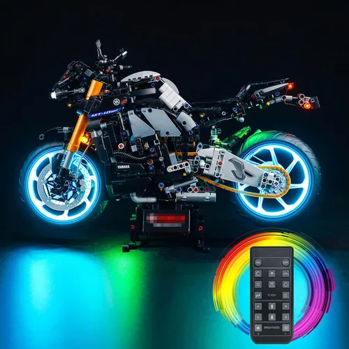 Vista 7 de BrickBling Luz LED compatible con Lego Technic Yamaha MT-10 SP 42159, kit de iluminación de bricolaje (sin modelo), gran regalo compatible