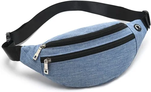 Vista 2 de Riñonera para hombres y mujeres – Riñonera impermeable con correa ajustable para viajes, deportes y correr.