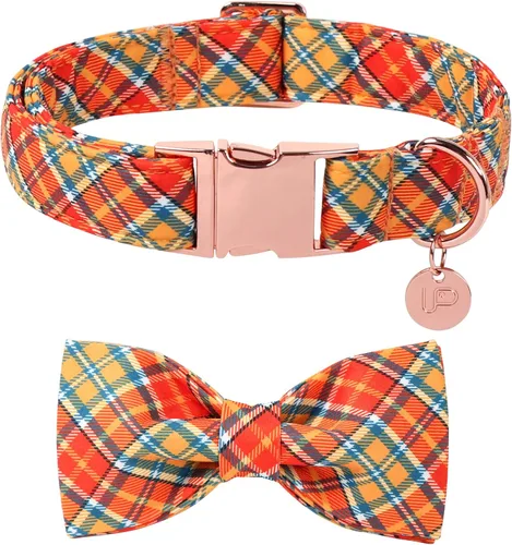 Vista 19 de Collar patriótico para perro con pajarita, collar de perro con lazo del 4 de julio, collar de bandera estadounidense para cachorros, machos