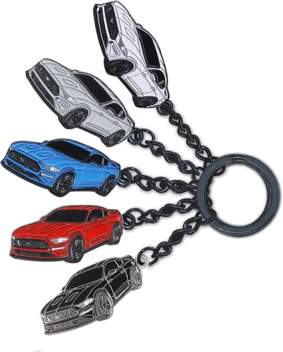 Vista 4 de Llavero para Ford Mustang,Para Ford Mustang Accesorios 2015-2020,Llavero de metal