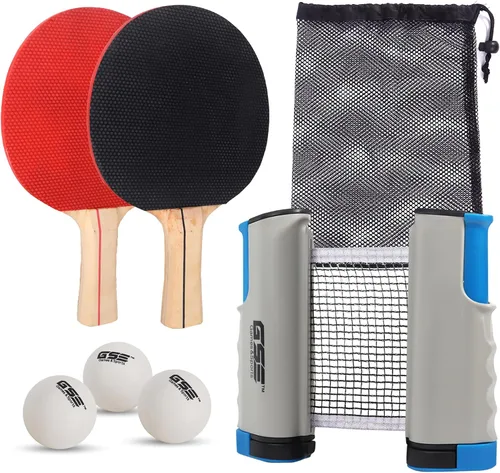 Vista 11 de GSE Games & Sports Expert - Red y postes de tenis de mesa retráctil Red de repuesto ajustable de Ping Pong (4 colores)