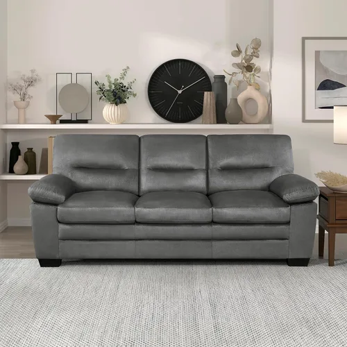 Vista 11 de Lexicon Sofá de 63 pulgadas, cómodo y moderno sofá con brazos en la parte superior de la almohada, sofá para sala de estar, apartamento, sólido