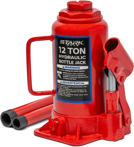 Vista 7 de XtremepowerUS Gato hidráulico portátil de 2 toneladas para botella con soporte hidráulico elevador de gato hidráulico Granja RV Truck Equipo