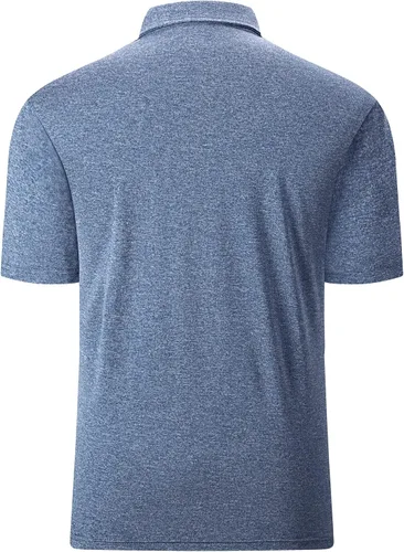 Vista 11 de V VALANCH Polo de golf de manga corta para hombre, estilo casual, con cuello que absorbe la humedad