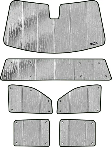 Vista 10 de Pigenius Combo de parasol para parabrisas y portón trasero para Chevy Silverado/GMC Sierra 1500/2500/3500 HD 2014-2018 Crew Cab, reversible