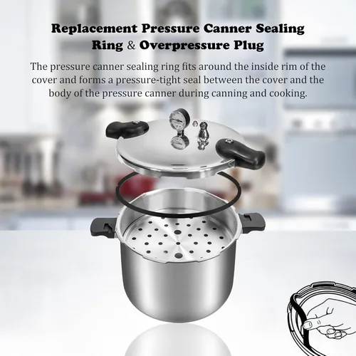 Vista 4 de 09907 Anillo de sellado de olla a presión y ventilación de aire automática para olla de presión Presto en caja CA16, CA16H y 21 Qt