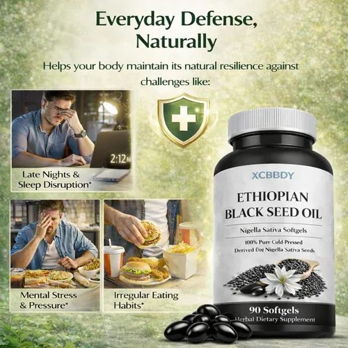 Vista 6 de Aceite de semilla negra etíope pureza natural, aceite de Nigella sativa prensado en frío, para uso diario, sin OMG, sin gluten, vegano, 90