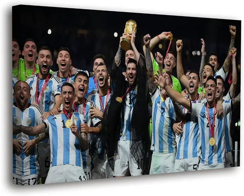 Vista 21 de SpiritualHands Lionel Messi - Póster en lienzo de Messi Argentina, póster de fútbol de Leo Messi para dormitorio de niños, 8 x 12 pulgadas, listo