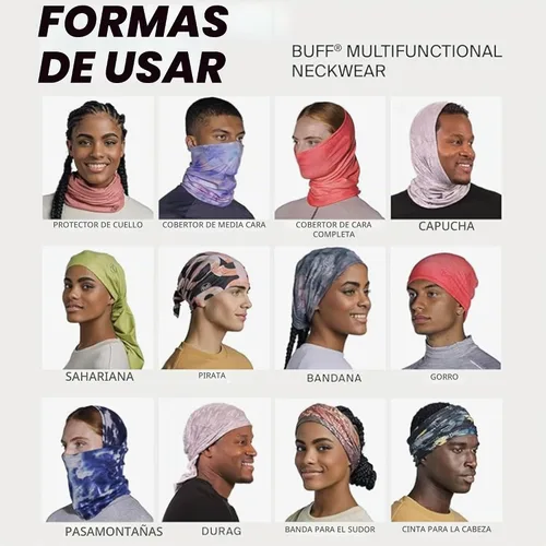 Vista 3 de BUFF Original EcoStretch - Polaina para el cuello, protección solar UPF 50, transpirable, versátil, de secado rápido, multicolor, tamaño adulto Osos
