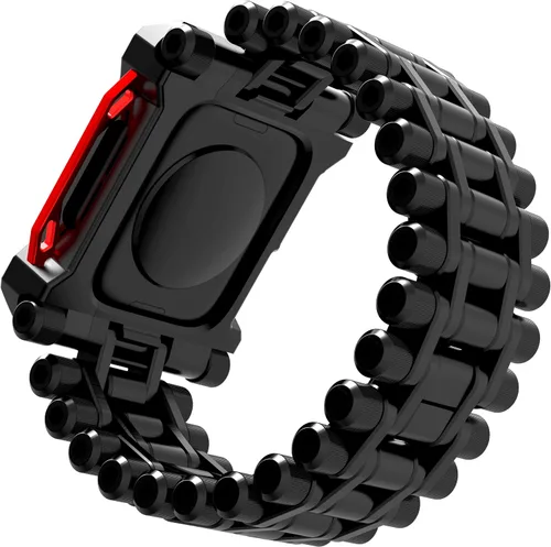 Vista 5 de Element Case Correa de reloj Black Ops para Apple Watch Series 7/8 (1.772 pulgadas), resistente, audazmente única, correa de reloj de metal