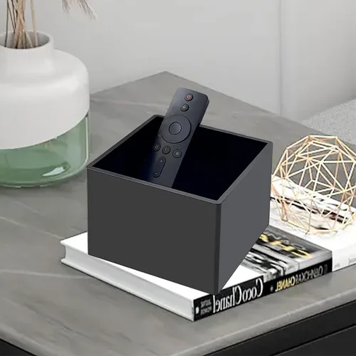 Vista 7 de Caja organizadora de control remoto, soporte de controlador de TV de acrílico para mesa, color negro