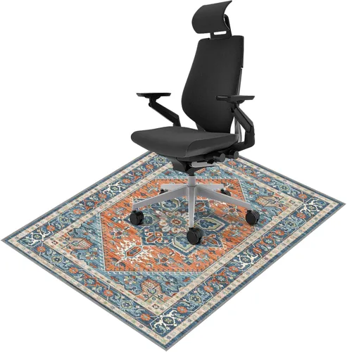 Vista 9 de Vicview - Tapete vintage para silla de oficina para suelo de madera dura, 36 x 48 pulgadas, tapete antideslizante para debajo del escritorio
