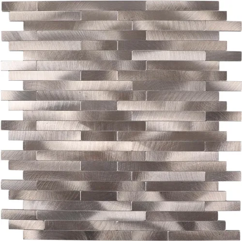 Vista 13 de Protector contra salpicaduras de acero inoxidable hexagonal despegar y pegar, azulejos de pared autoadhesivos de aluminio despegar y pegar