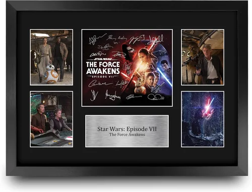 Vista 16 de HWC Trading Star Wars Episodio 1 La Amenaza Fantasma Regalos Presentación Impresa Autografiada Montaje para Fans de Recuerdos de Películas - 16" x