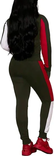 Vista 3 de Nhicdns Conjunto de trajes de correr para mujer de los años 80 y 90, trajes de dos piezas, ropa de bloque