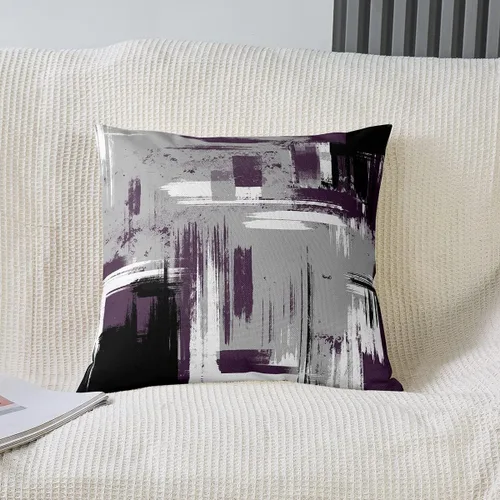 Vista 21 de Juego de 4 fundas de almohada abstractas de 16 x 16 pulgadas, fundas de cojín suaves y modernas de arte abstracto para sofá, fundas decorativas