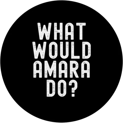 Vista 3 de ¿Qué haría Amara? PopSockets con nombre personalizado sarcástico divertido PopGrip intercambiable