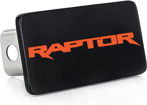 Vista 11 de Ford Raptor Cubierta de enganche rectangular con revestimiento negro con emblema 3D Ford Raptor negro para enganche de remolque (2 pulgadas) receptor