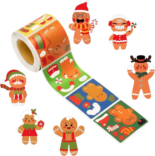 Vista 32 de Haooryx Fall Pumpkin Stickers Roll, 300 Pcs Make Your Own Halloween Pumpkin