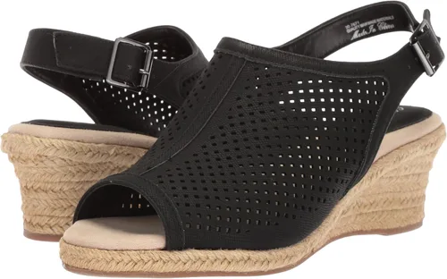 Vista 7 de Easy Street Stacy para mujer Lino Negro