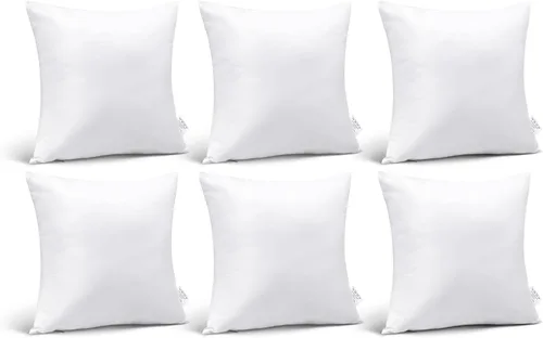 Vista 11 de OTOSTAR Juego de 4 cojines cuadrados de 18 x 18 pulgadas, para sofá, cama, cojines decorativos para interiores, color blanco Paquete de 4