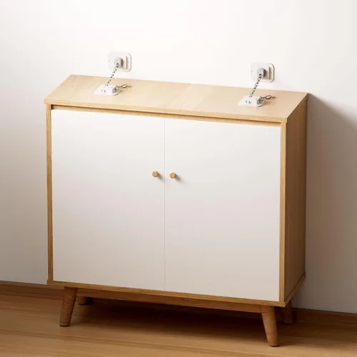 Vista 8 de YEYA - Anclaje para muebles antipunta sin taladro, ajustable de 10 pulgadas, paquete de 2