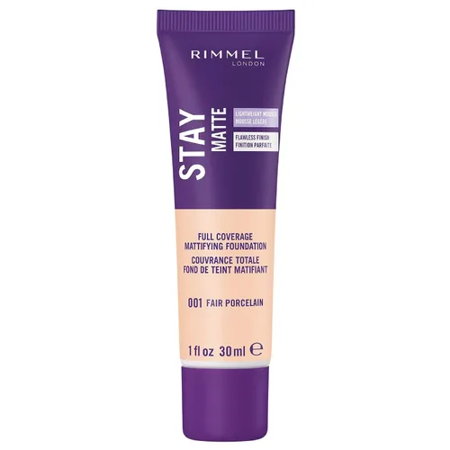Vista 7 de 3 x Rimmel London Stay Matte - Base líquida mousse mate 30ml - 201 Beige clásico
