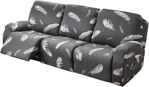 Vista 11 de Fundas elásticas para sillas reclinables, 4 piezas, fundas estampadas Lazyboy para sillón reclinable Lazyboy, funda de elastano suave para silla