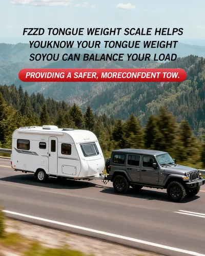 Vista 5 de FZZD Báscula de peso para lengua de remolque, capacidad máxima de peso de 2000 libras, para RV, barco, remolques de viaje, color negro