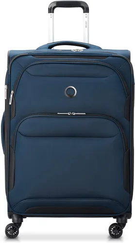 Vista 2 de DELSEY Paris Sky Max 2.0 Softside - Equipaje expandible con ruedas giratorias, Azul, Sky Max 2.0 Softside - Equipaje expandible con ruedas giratorias