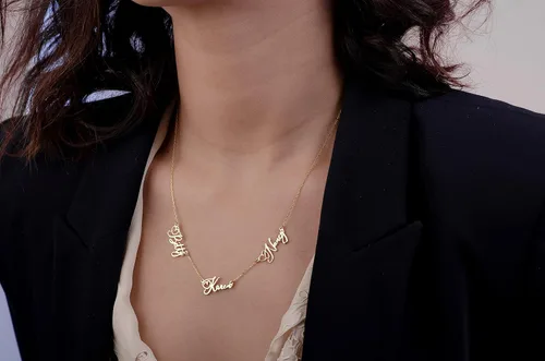 Vista 5 de 925 Sterling Silver Personalized Name Necklace - Multiple Custom Name Necklace Gold - Personalized Jewelry - Handmade Jewelry - Custom Name Necklace