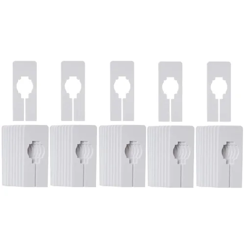 Vista 2 de NAHANCO QSDWBLANK50, Divisores rectangulares blancos de tamaño de ropa, en blanco, kit de 50