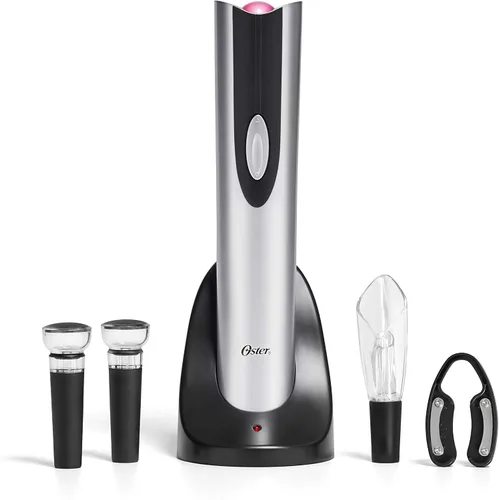 Vista 9 de Abridor eléctrico para botellas de vino de Oster, Plateado