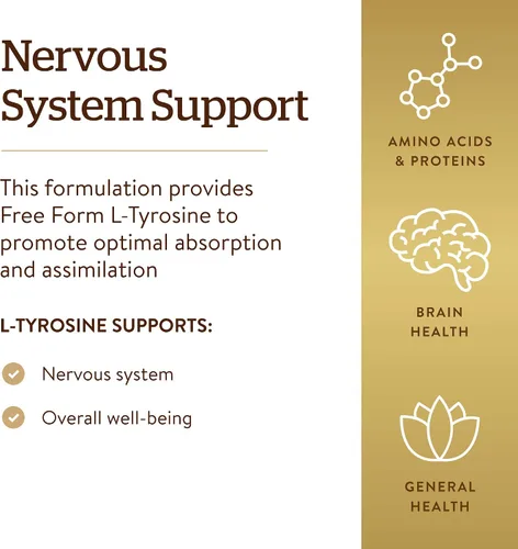 Vista 4 de Solgar – L-Tirosina 500 mg cápsulas vegetales