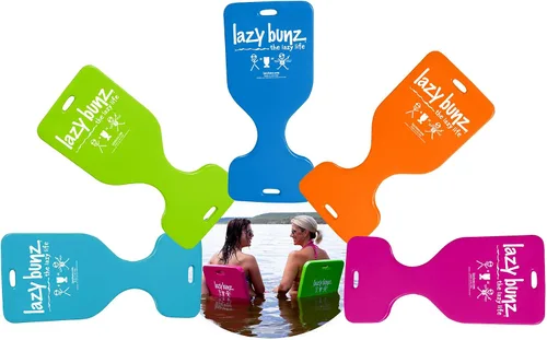 Vista 9 de TRC Recreation Lazy Bunz - Flotador de espuma para piscina para adultos y niños, tumbona para piscina, lago, río y playa esenciales Azul Bahama