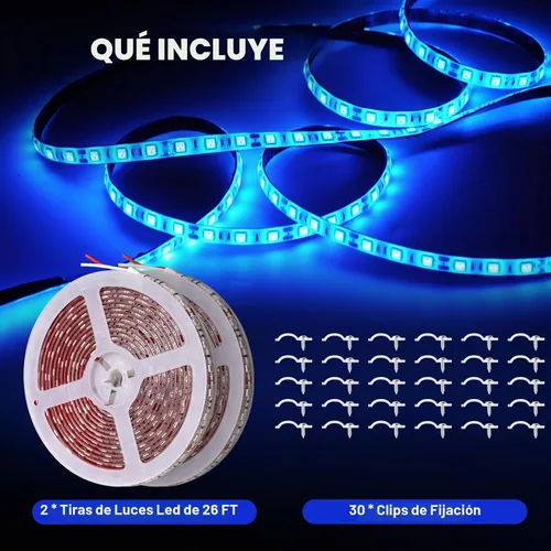 Vista 5 de Tiras de luces LED marinas de 50 pies para barco de pontón, luces de tira LED impermeables de 12V, luz de cubierta interior para kayak, barco Jon