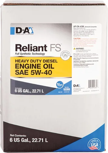 Vista 9 de D-A LUBRICANT COMPANY 52268, aceite de motor sintético completo SAE 5W-40, 5 galones