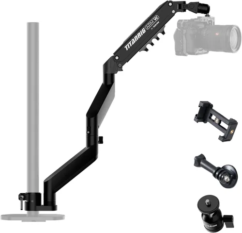 Vista 13 de TARION 4-en-1 Escritorio Live Stream Stand Arm Set Titanrig Live