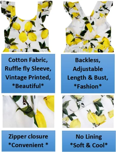 Vista 294 de Vestido de verano para niña, de algodón, con diseño floral