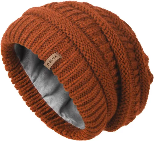 Vista 65 de FURTALK Gorros de invierno para mujer, con forro polar, gorro de punto holgado y cálido, gorro de esquí