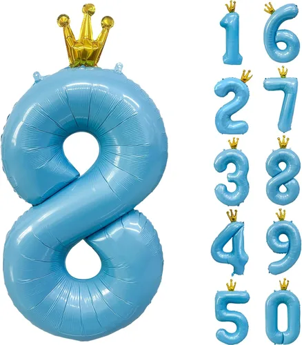 Vista 125 de Globos gigantes de helio de aluminio de 40 pulgadas, color negro, globos digitales grandes del número 0 para decoración de fiesta de cumpleaños