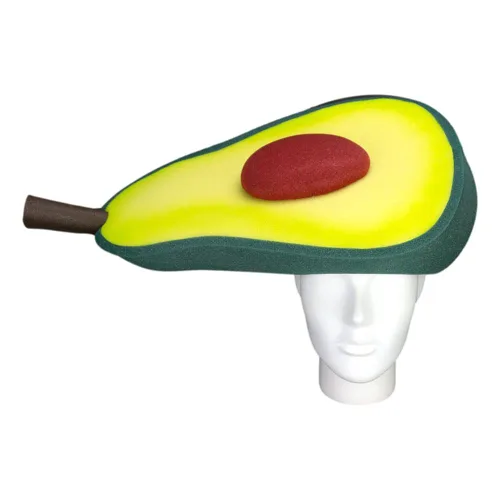 Vista 2 de FOAM PARTY HATS Avocado Hat - Avocado Art Hat - Avocad Party Hat - Handmade Food Hat - Funny Food Gift - photo booth props - Food Party Hat