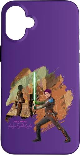 Vista 21 de iPhone 11 Star Wars Ahsoka Part Two Sabine Wren Mural y estuche de sable de luz